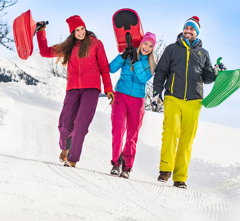 Rodeln im Winterurlaub in Flachau